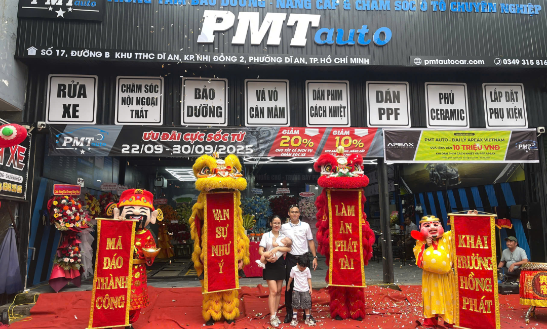 Múa Lân Khai Trương PMT Auto Thủ Đức